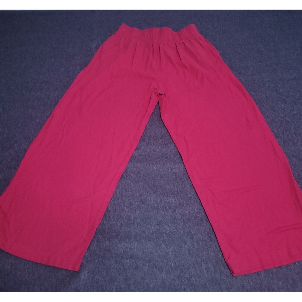 Abercrombie & Fitch Medium Pants wide leg elastic waistband pockets lightweight